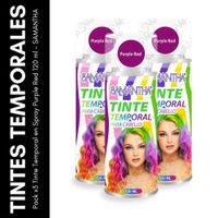 Pack x3 Tinte Temporal en Spray Purple Red 120 ml - SAMANTHA