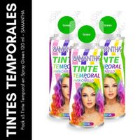 Pack x3 Tinte Temporal en Spray Green 120 ml - SAMANTHA