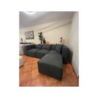 SECCIONAL MIA 3 CUERPOS  COLOR NEGRO+ 1 BANQUETA + 2 cojines de regalo