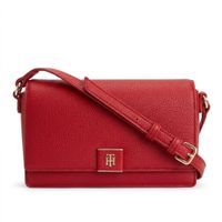 CARTERA CROSSBODY TOMMY HILFIGER ROJO CON DETALLE DORADO