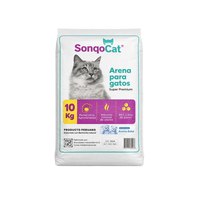 Arena Perlada Super Premium Sonqocat Para Gatos - Aroma bebé - 10kg