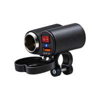 Cargador USB para Motocicleta 18W QC 3.0 con Toma 12V e Interruptor