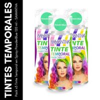 Pack x3 Tinte Temporal en Spray PowderBlue 120 ml - SAMANTHA