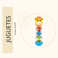 sonajero de plástico para bebés con diseño de jirafa