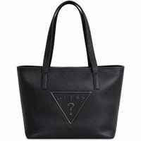 CARTERA TOTE GUESS NEGRO CON LOGO EN MEDIO