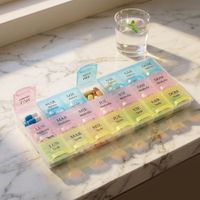 Pastillero Semanal Portátil 3 turnos 21 compartimientos