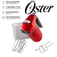 BATIDORA DE MANOS OSTER 320W COLOR ROJO MOD FPSTHM360R
