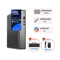 Mini PC Lenovo ThinkCentre Neo 50Q Intel Core Ultra 7 256V 16GB DDR5 512GB Con IA 47Tops 13HR001XLS
