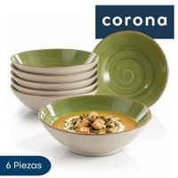 Set Artisán 6 Bowls 21cm Corona Para Servir