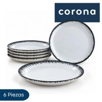 Set De 6 Platos Coupe Corona Para Tu Mesa