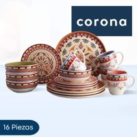 Vajilla 16 Piezas Corona Selvática Para Uso Diario