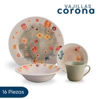 Vajilla Aroma Corona 16 Piezas Para 4 Personas
