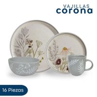 Vajilla Corona Anastasia 16 Piezas Para 4 Personas