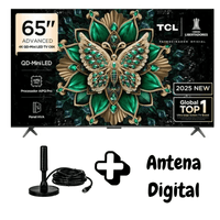 TELEVISOR TCL  65 PULGADAS  SMART TV QD MINILED 4K UHD GOOGLE TV 144HZ ANTENA DIGITAL