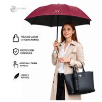 Sombrilla de Mano Paraguas Plegable para el Sol y Lluvia Multicolor