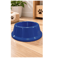 Plato de Plástico Duradero Para Perros y Gatos - Azul