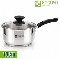 Cacerola 18 Cm Facusa Con Tapa De Vidrio