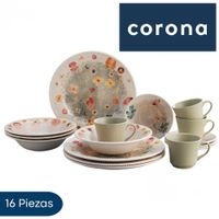 Vajilla Corona Aroma 16 Piezas Para Uso Diario