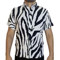 Camisa Kreemp Chalis Manga Corta Para Hombre - Crema