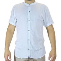 Camisa Atrevido Manga Corta Para Hombre - Blanco