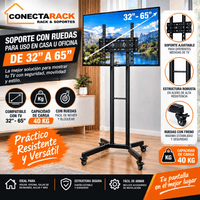 Rack Soporte De Pedestal para TV MONITOR de 32 a 65 YN609