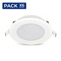 Pack x6 Spot Para Empotrar Caja Octogonal 14W Luz Cálida color Blanco