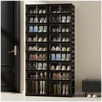 Organizador Zapatera 9 niveles 18 Pares Negro Plegable Acrílico 170x44x35cm