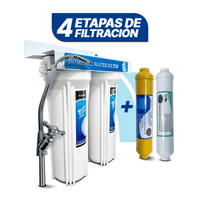 Purificador de agua alcalino con 4 etapas de filtración