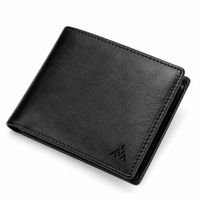 Billetera De Cuero Vacuno Diseño Clásico y Elegante Negro 7313