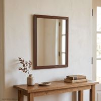 Espejo Rectangular Básico Marrón 33.5 x 43.5 cm