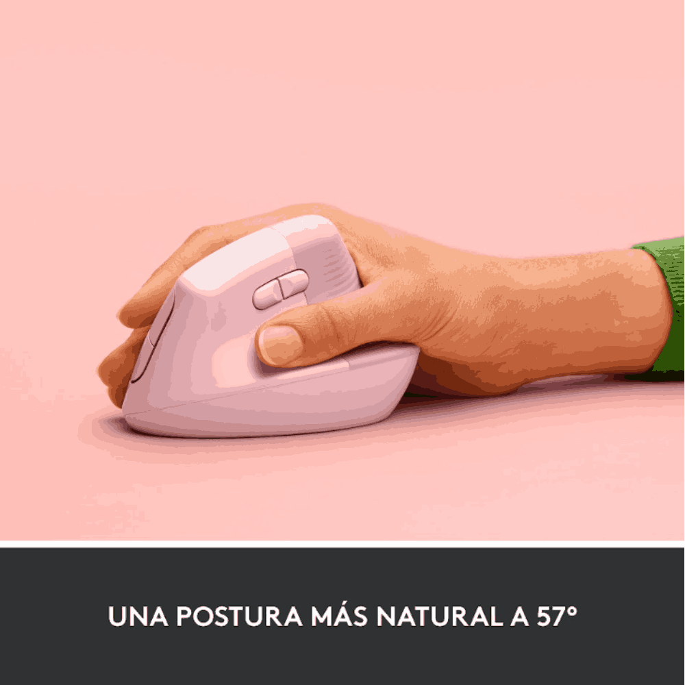 Mouse Logitech Lift Vertical Ergonomic Rosado Bluetooth - plazaVea