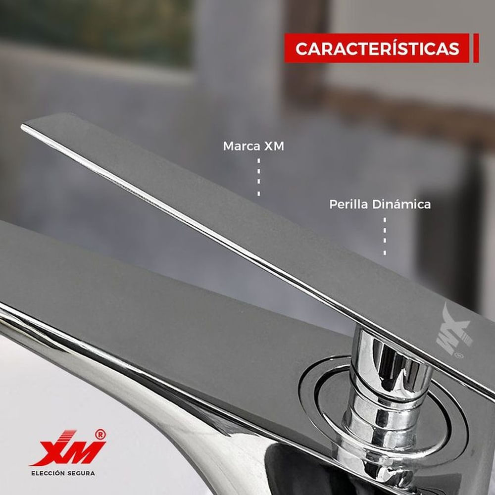 MEZCLADORA MONOCOMANDO PARA LAVATORIO ALTO CROMADO M8176A