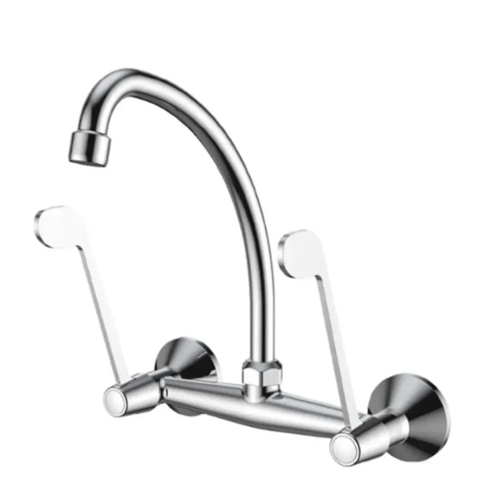 MEZCLADORA DE COCINA PARED HOSPITALARIO CROMADO HEBEL-P