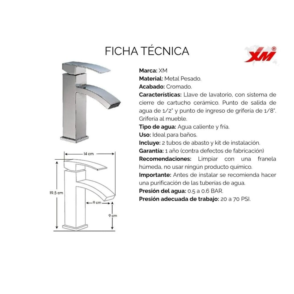 MEZCLADORA MONOCOMANDO M8129