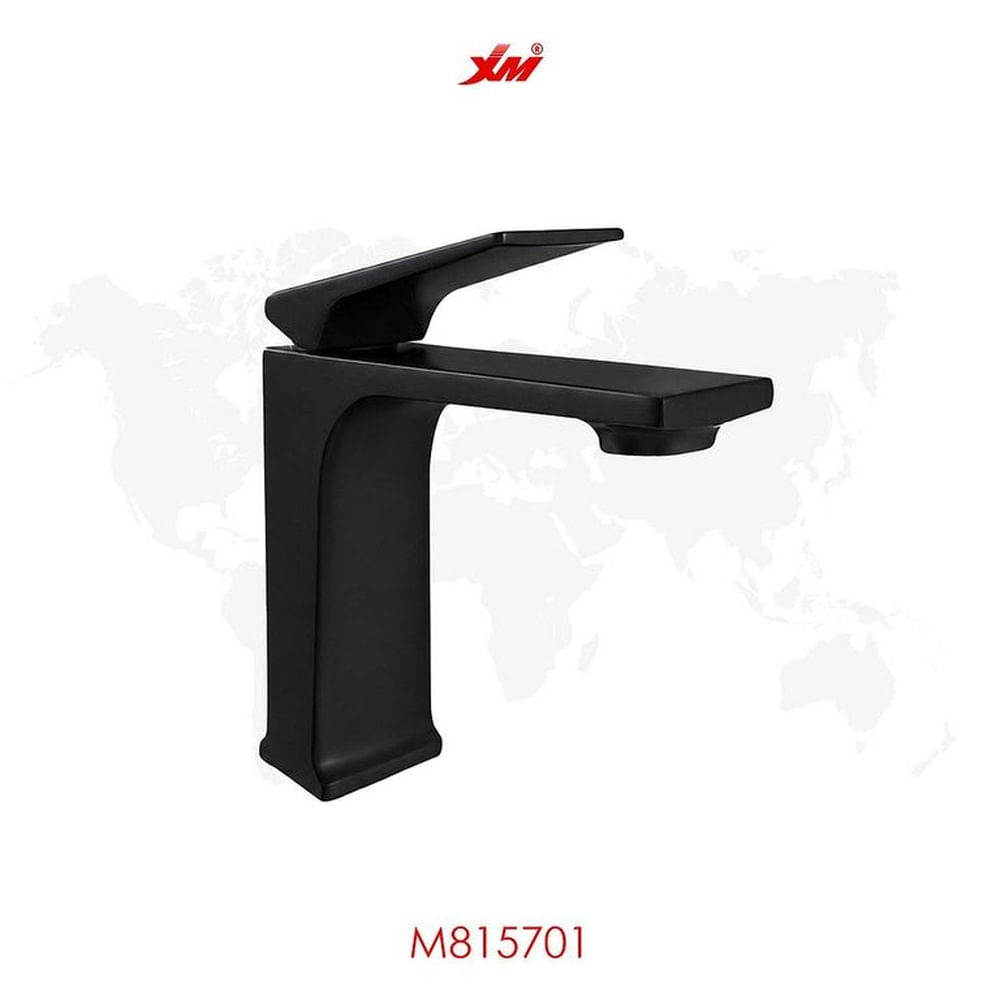 MEZCLADORA MONOCOMANDO PARA LAVATORIO MEDIANO NEGRO M815701