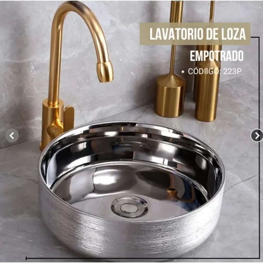 LAVAMANOS BOWL CIRCULAR PLATEADO 223F