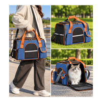 Maleta Bolso Transportador Grande Para Perros y Gatos - Azul