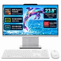 ALL IN ONE LENOVO IDEACENTRE AIO 24ARR9 AMD RYZEN 5 RAM 16GB SSD 512GB -F0HN00MTLD
