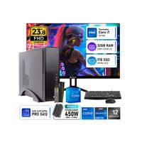 Computadora PC Oficina Intel Core i7 12700 RAM 32GB SSD 1TB Monitor Teros 23.8 Pulgadas 120Hz