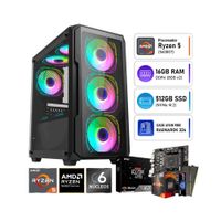 Computadora PC Gamer AMD Ryzen 5 5600GT RAM 16GB SSD 512GB Case RGB