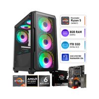 PC Gamer AMD Ryzen 5 5600GT Hiksemi 8GB SSD 1TB ADATA RGB