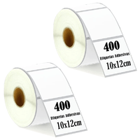 Rollo 400 Etiqueta Termica Adhesiva  10x12cm  Pack 2 Rollos