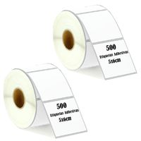 Rollo 500 Etiqueta Termica Adhesiva 5x6cm  Pack 2 Rollos