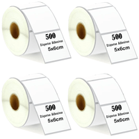 Rollo 500 Etiqueta Termica Adhesiva 5x6cm Pack 4 Rollos