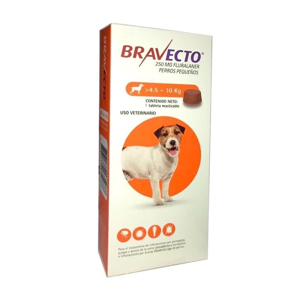 Antiparasitario para perros Bravecto 250 Mg 1 Tableta 4.5 A 10 Kg plazaVea Supermercado Antiparasitario para perros Bravecto 250 Mg 1 Tableta 4.5 A 10 Kg plazaVea Supermercado