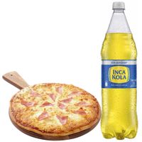Pack Pizza Americana Familiar LA FLORENCIA + Gaseosa INCA KOLA Sin Azúcar Botella 1.5L