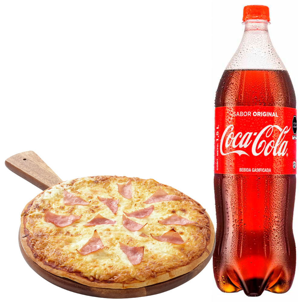 Pack Pizza Americana Familiar LA FLORENCIA + Gaseosa COCA COLA Botella 1.5L