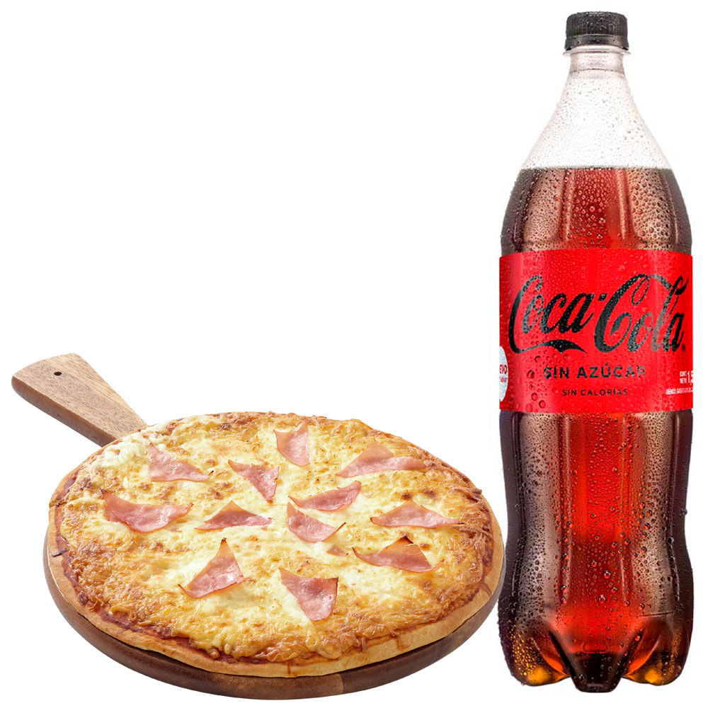 Pack Pizza Americana Familiar LA FLORENCIA + Gaseosa COCA COLA Sin Azúcar Botella 1.5L