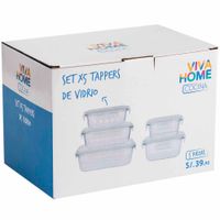 Set de Tappers de Vidrio VIVA HOME 5un