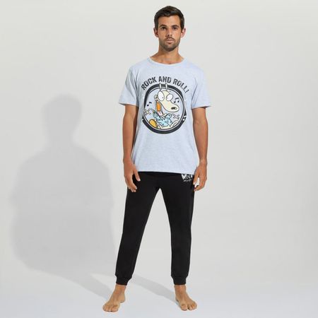 Pijama Set Hypnotic Polo Manga Larga Con Pantalón Nick 90s Hombre |  plazaVea - Supermercado